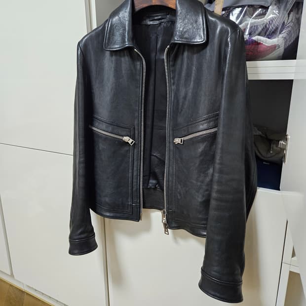 [48] 톰포드 가죽 라이더 자켓