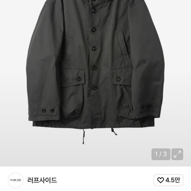 러프사이드 스노우파카 다크그레이 3사이즈