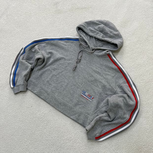 S 아디다스 여성 크롭 후드티 0319M