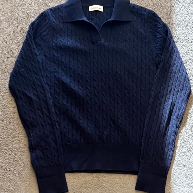 라코스테 꽈배기 카라 니트 처분 