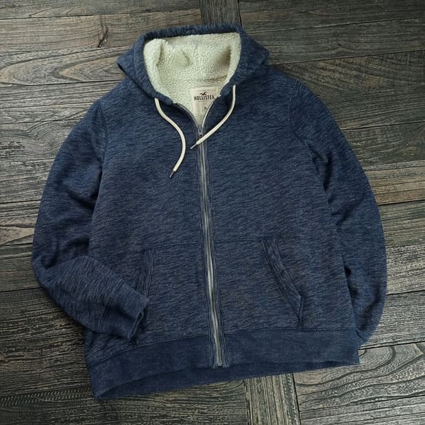 [홀리스터] 안감 뽀글이 양털 후드 집업 M18520