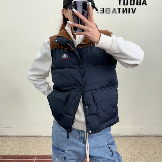 디키즈 코듀로이 패딩 베스트