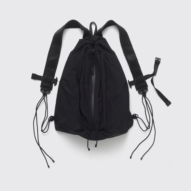 해칭룸 스트링 나일론 백팩 블랙