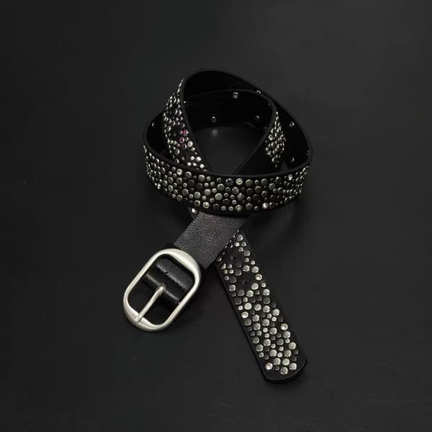 Black Rivet Punk Belt