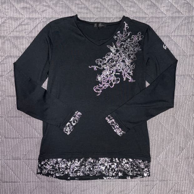 블랙 실버 레터링 슬리브