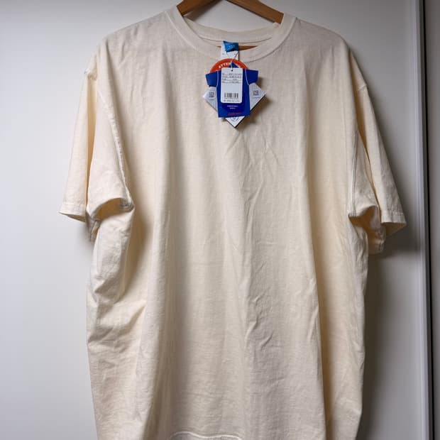 굿온 피그먼트다잉 티셔츠 크림 XXXL