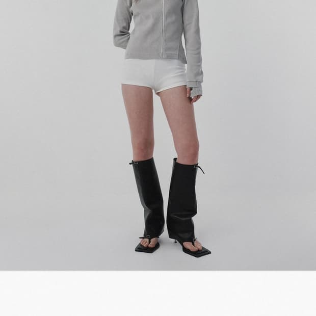 스웨이드 사이드 집업 (라이트그레이, M)