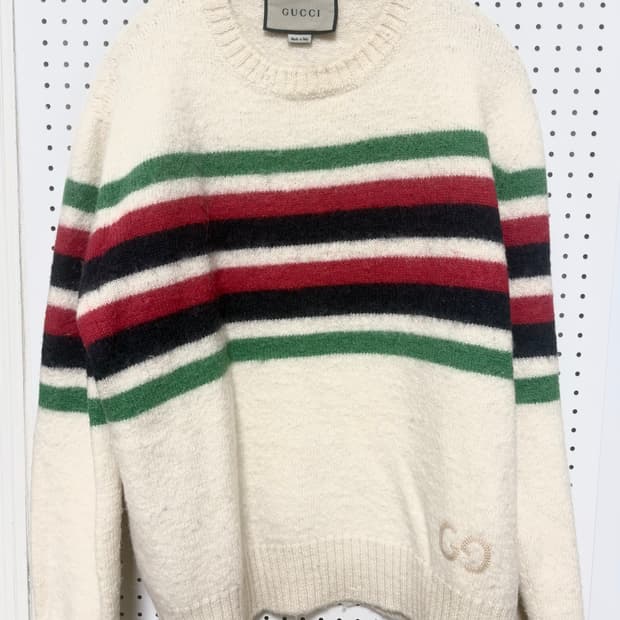 구찌 스트라이프 니트 스웨터