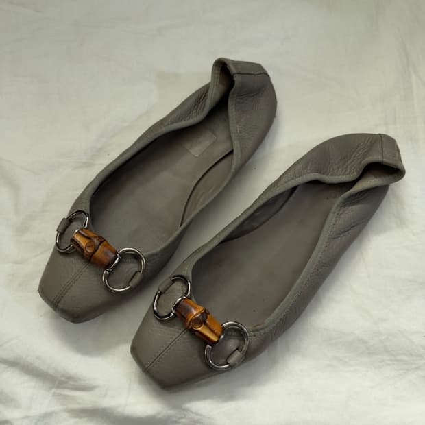 구찌 뱀부 홀스빗 드라이브 플랫슈즈