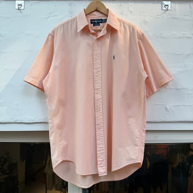 Ralph Lauren 블레이크 시어서커 버튼다운 반팔셔츠 M