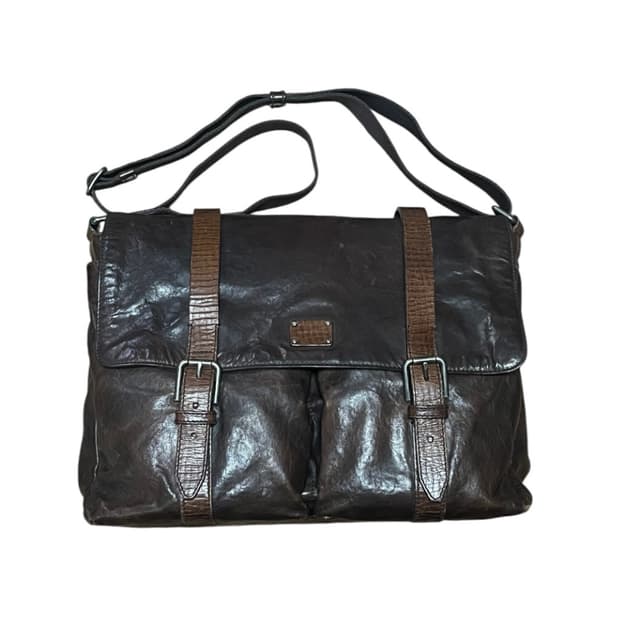 Dolce & Gabbana 아카이브 빈티지 워싱 레더 숄더백