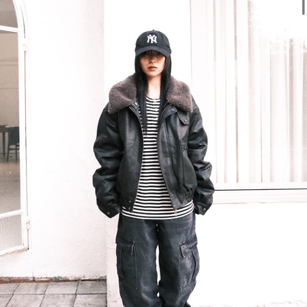 LEK 레더 무스탕 자켓