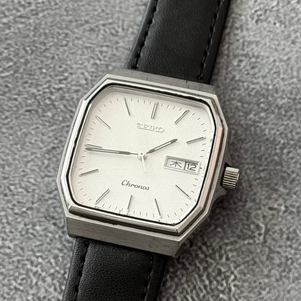 세이코 Seiko Chronos 팔각 스퀘어 데이데이트