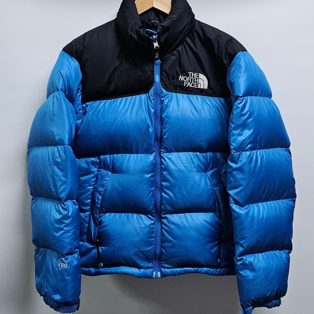노스페이스 700 눕시 패딩 블루/블랙 85