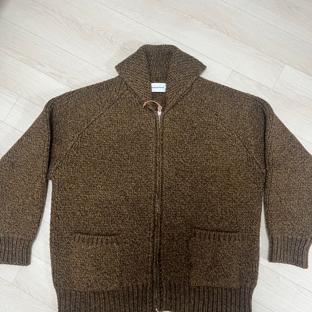 에스피오나지 코위찬 브라운 헤비가디건 L사이즈