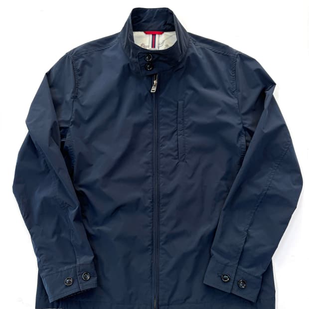 Henry Cottons 네이비 경량 집업 자켓