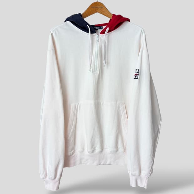 (L)Nautica 노티카 하프집업 후드티셔츠