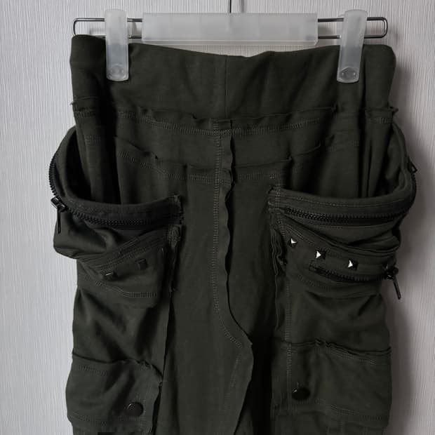 아카이브 벌룬포켓 스터드 카고 롱스커트 치마 펑크 y2k 락시크