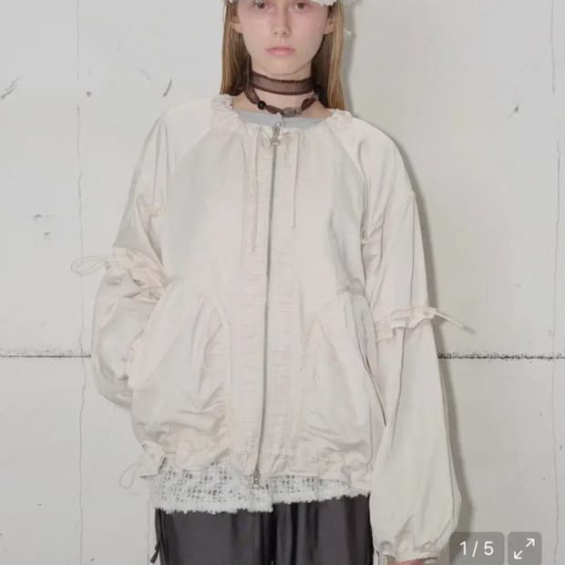 티입서비스 셔링 자켓 아이보리