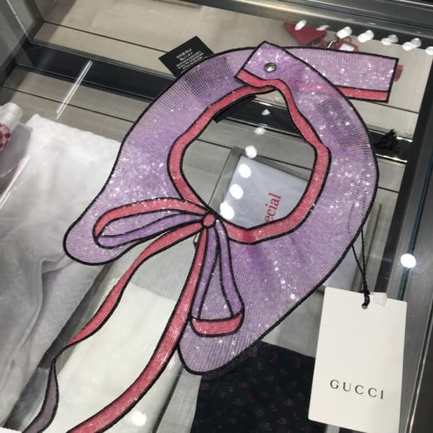 GUCCI 구찌 스팽글 케이프 머플러