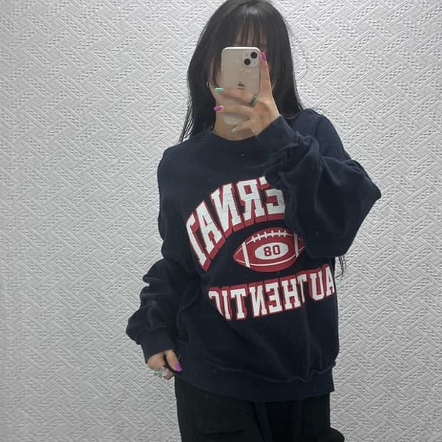 커버낫 아이비 리버스 올드스쿨  키치 빅로고 맨투맨 M C07385