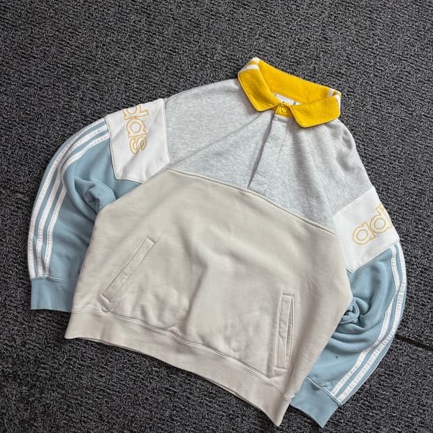 아디다스 멀티컬러 럭비 스웻 카라 맨투맨 2494