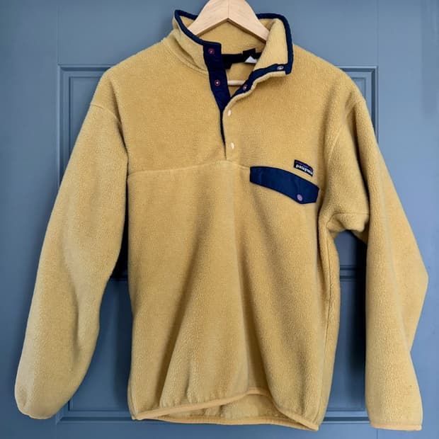 90s 파타고니아 신칠라 스냅-T 옐로우/네이비 자메이카