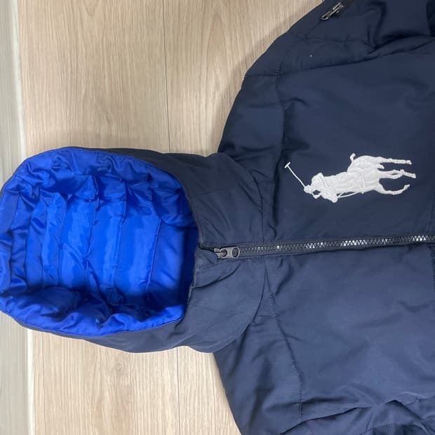 폴로 랄프 로렌 빅포니 후드 패딩 점퍼 네이비