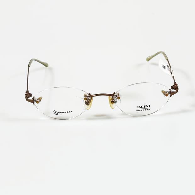 SJ LAGENT 서전 무테 티타늄 오벌 빈티지 안경