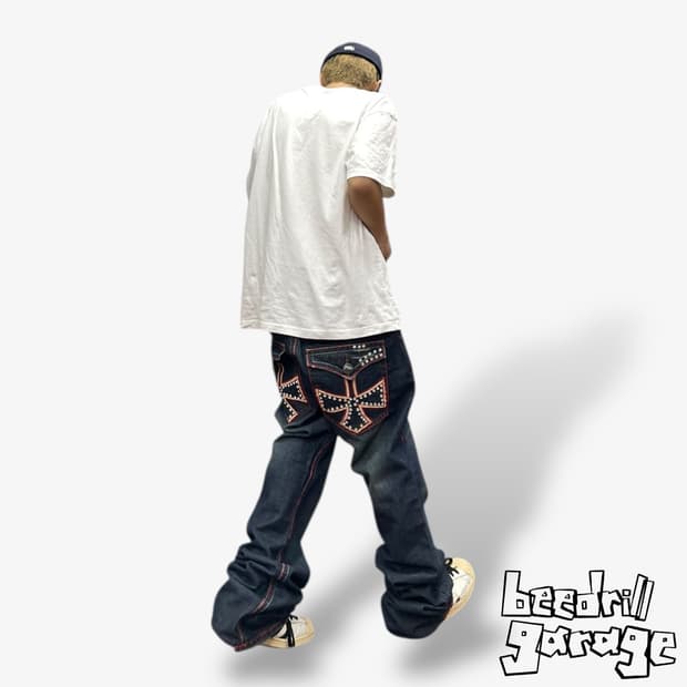 라구나비치 laguna beach 빅스티치 큐빅 부츠컷 데님팬츠