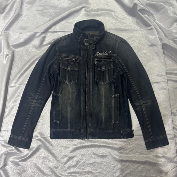 In the Attic High-Neck Design Denim Jack