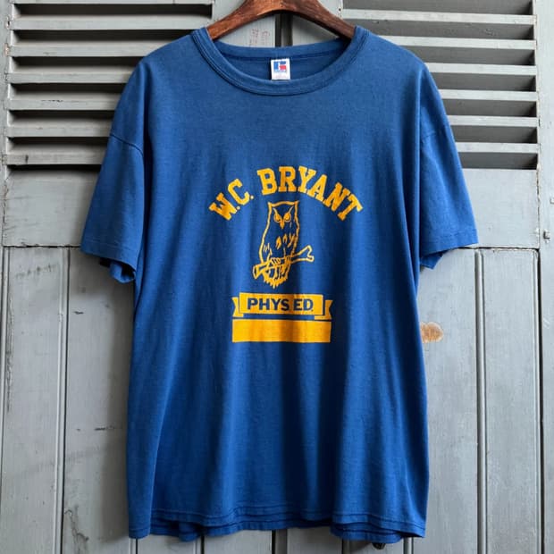 [L]80's 러셀 USA W.C BRYANT 프린팅 티셔츠