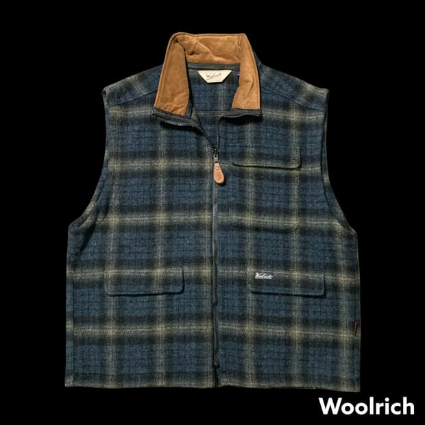 [L~XL] 울리치 채크 울 집업 베스트