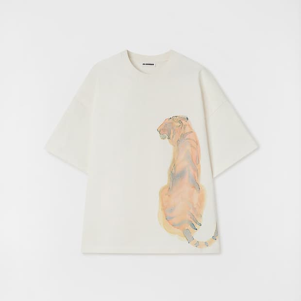 질샌더 오버사이즈 타이거프린트 티서츠 M