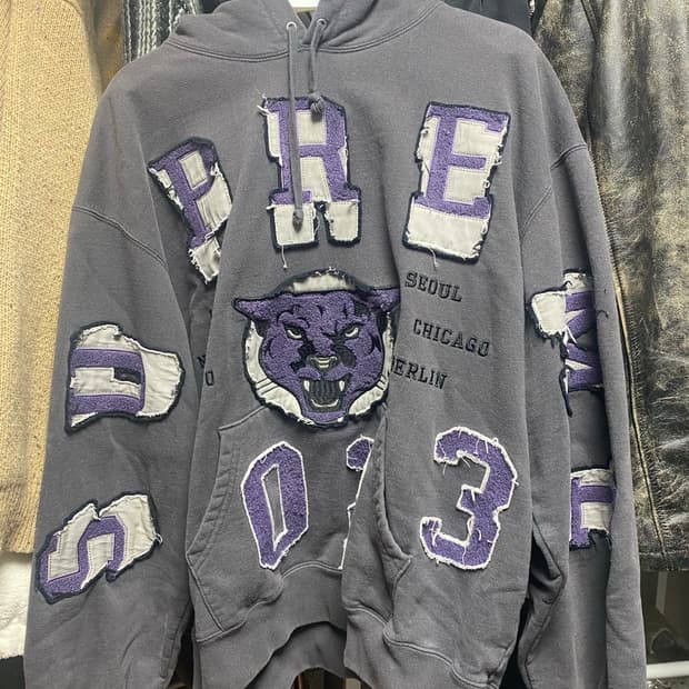 슈프림 팬서 워시드후드