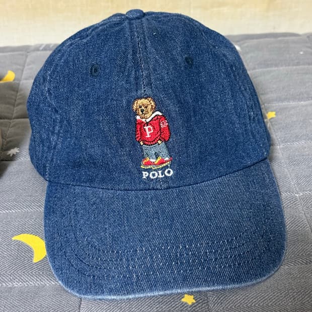 폴로 데님 모자 캡 polo denim cap