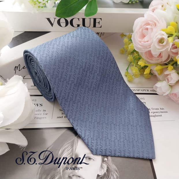 에스.티. 듀퐁 실크 로고 패턴 넥타이 8.7cm A+등급 K2357