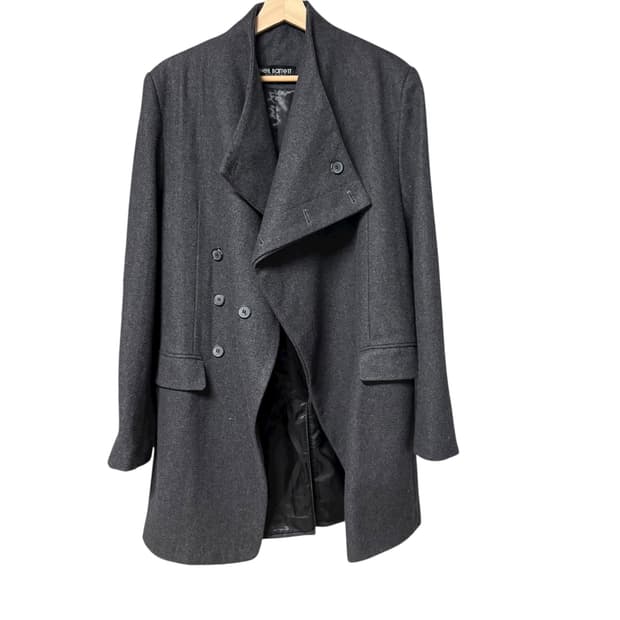 Neil Barrett asymmetric draped coat