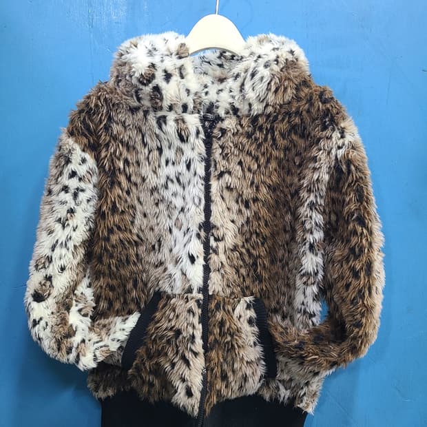 일본 빈티지 레오파드 호피털 퍼후드자켓like떠그클럽