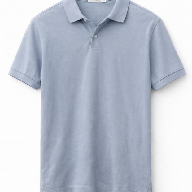 TIME 타임옴므 카라 반팔티 스카이블루 105