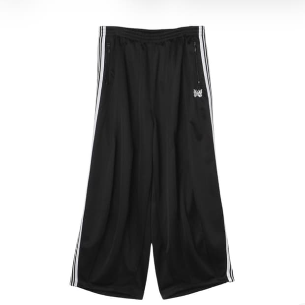 니들스 H.D. 트랙 팬츠 폴리 스무스 블랙 화이트