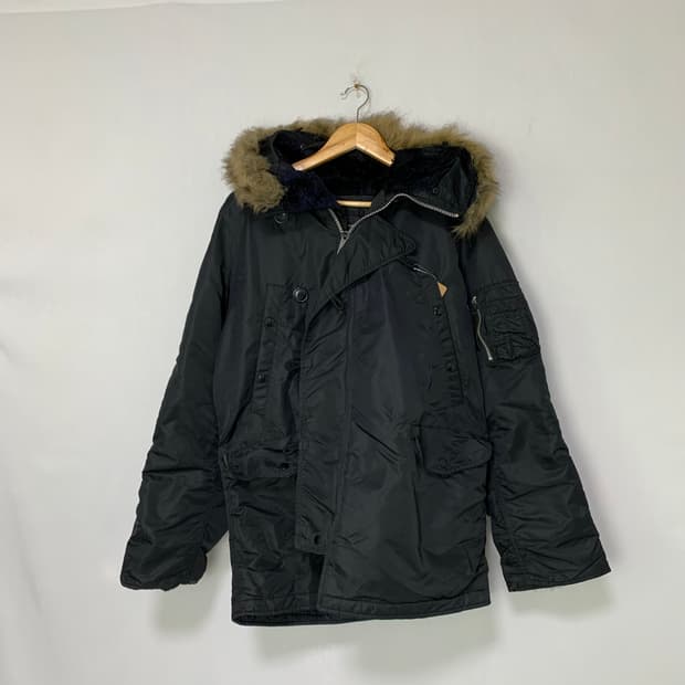 알파인더스트리 N3B 빈티지 야상 점퍼 블랙 M y2k 00s 2010