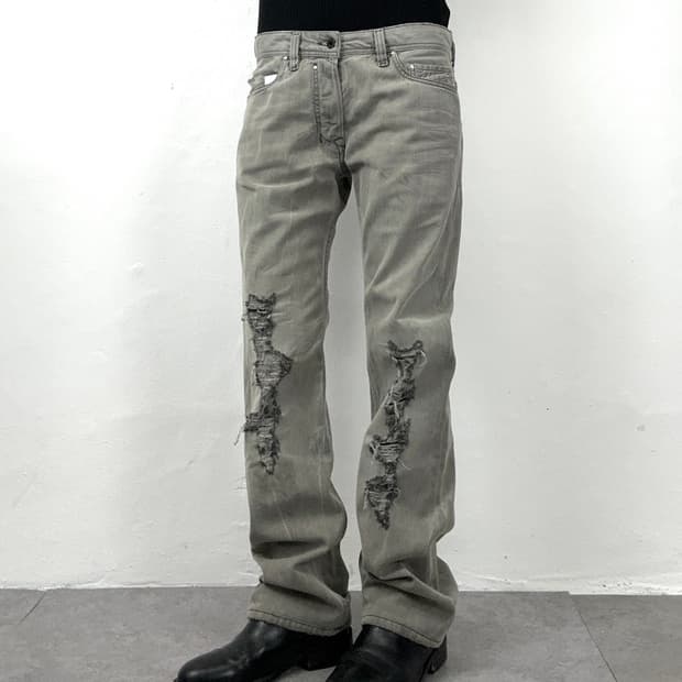 Diesel Safado Distressed Gray Denim