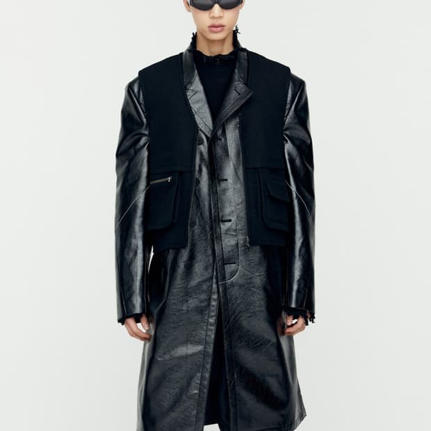 [L] 앤더슨벨 마우어 싱글 코트 블랙