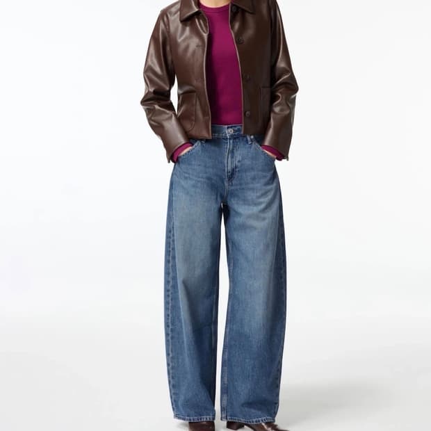 [새 상품] 유니클로 배기커브진 중청 24