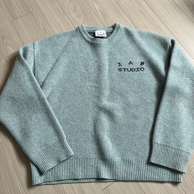 아이앱 스투디오 니트 스틸 블루 M