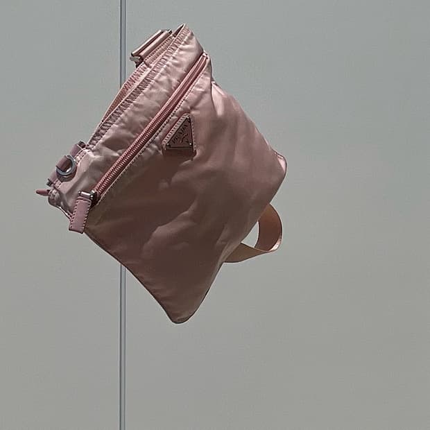 (빈티지) 프라다 베이비핑크 포코노 스퀘어 크로스백