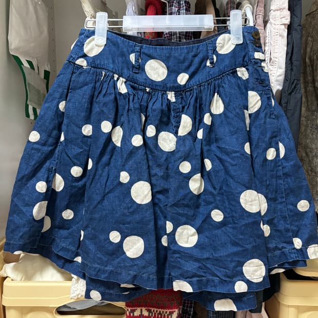 캐피탈 도트 스커트팬츠 네이비