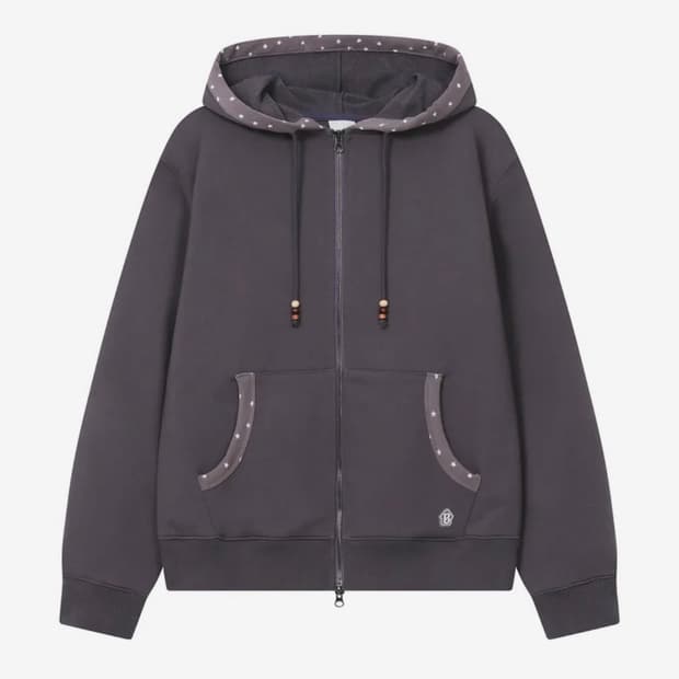 바우프 후드집업 빈티지 퍼플