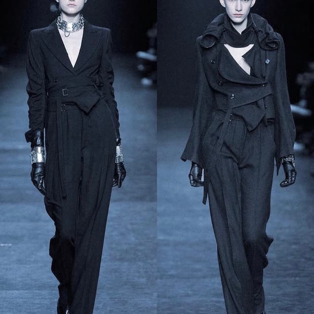 Ann Demeulemeester Fall 2010 페이퍼백 벨트 팬츠